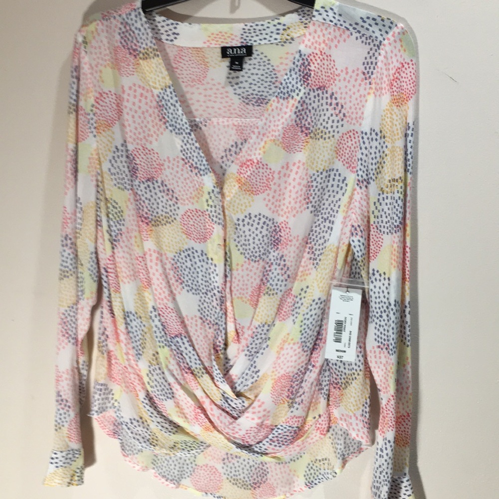 Sheer ivory with high/low top,long sleeves